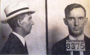 1920s booking mugshot of Len Reamey