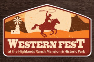 Western Fest at the Highlands Ranch Mansion & Historic Park logo with a cowboy graphic.