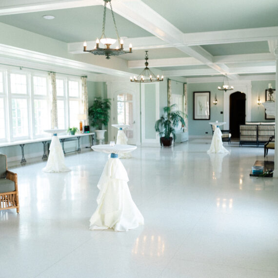 Cabs line the Solarium during a Mansion wedding.